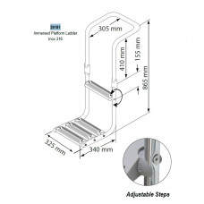 Лестница-платформа для надувной лодки Inox 316 Lalizas, Италия 29181