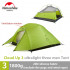 Двухслойная, сверхлегкая, 3-х местная палатка с алюминиевыми дугами и силиконовым тентом, зеленая.