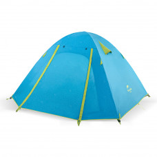 Двухслойная, 4-х местная палатка с алюминиевыми дугами, P-Series, синяя.