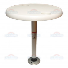 SF комплект стол круглый, диаметр  68см основание алюминий с замком